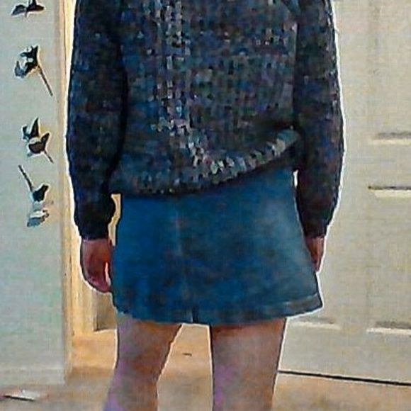 CUTE HEAVYKNIT TURTLENECK AND DENIM WRAP SKIRT - Picture 3 of 3